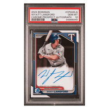 Wyatt Langford PSA 10 2024 Topps Bowman Chrome Prospect Autograph Card #CPAWLA