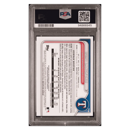 Wyatt Langford PSA 10 2024 Topps Bowman Chrome Prospect Autograph Card #CPAWLA