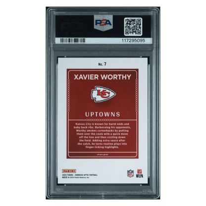 Xavier Worthy PSA 10 2024 Panini Donruss Optic Uptowns Rookie RC Card #7