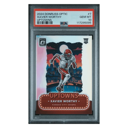 Xavier Worthy PSA 10 2024 Panini Donruss Optic Uptowns Rookie RC Card #7