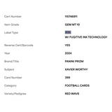 Xavier Worthy PSA 10 2024 Panini Prizm Red Wave Rookie RC #d/149 Card #399