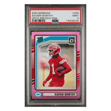 Xavier Worthy PSA 9 2024 Panini Donruss Optic Preview Pink Rated Rookie Card #398
