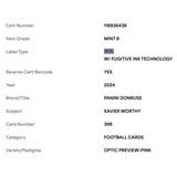 Xavier Worthy PSA 9 2024 Panini Donruss Optic Preview Pink Rated Rookie Card #398