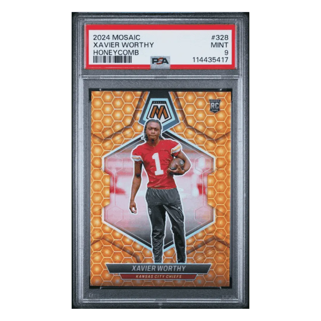 Xavier Worthy PSA 9 2024 Panini Mosaic Honeycomb Rookie RC Card #328