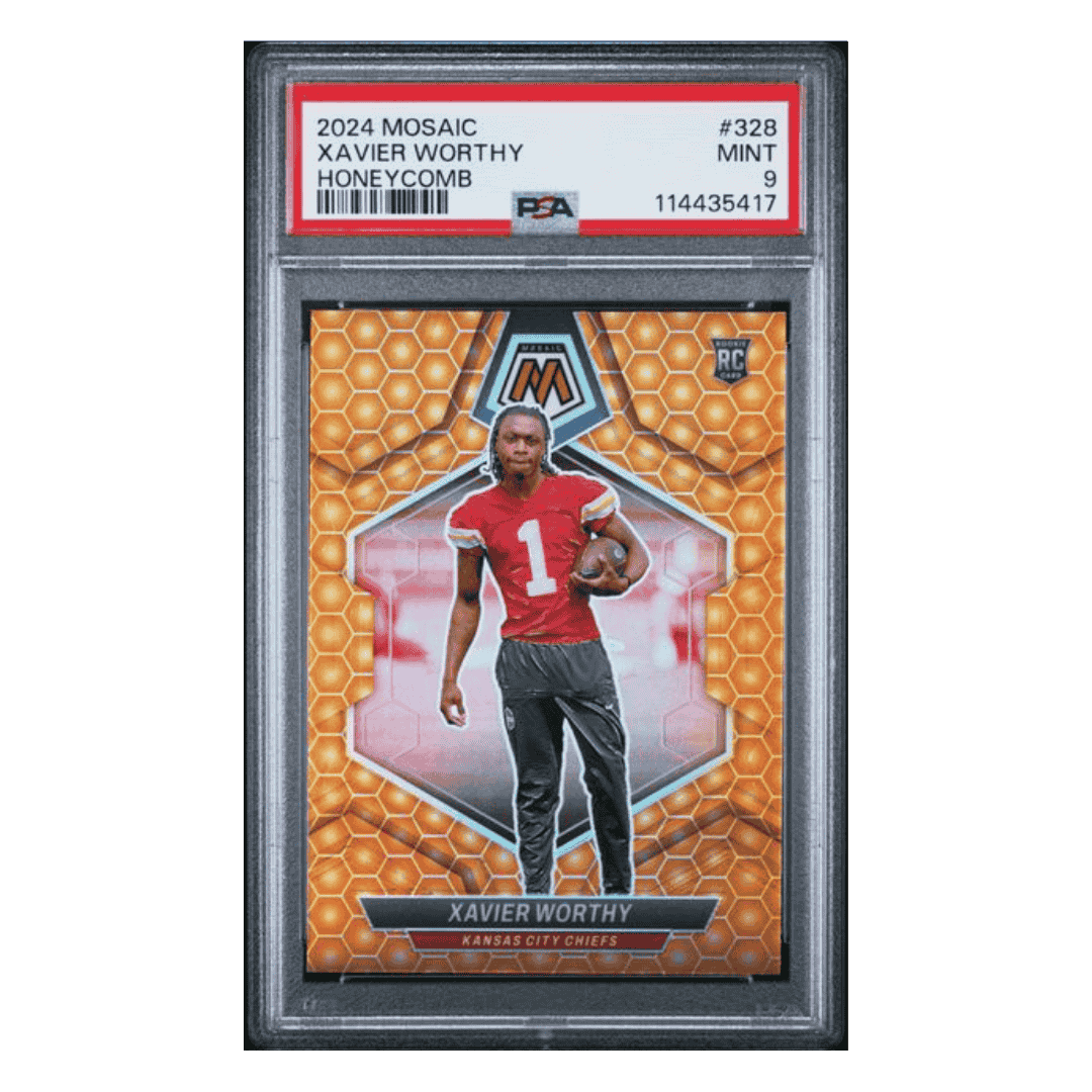 Xavier Worthy PSA 9 2024 Panini Mosaic Honeycomb Rookie RC Card #328