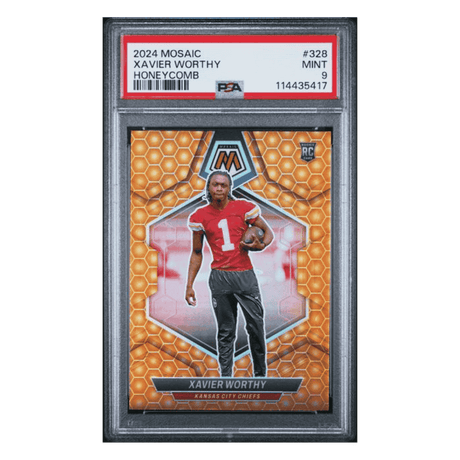 Xavier Worthy PSA 9 2024 Panini Mosaic Honeycomb Rookie RC Card #328