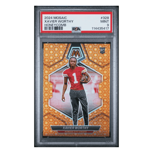 Xavier Worthy PSA 9 2024 Panini Mosaic Honeycomb Rookie RC Card #328