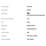 Xavier Worthy PSA 9 2024 Panini Prizm No Huddle Rookie RC Card #399