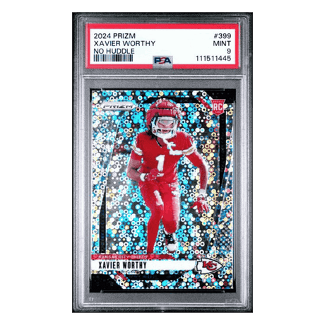 Xavier Worthy PSA 9 2024 Panini Prizm No Huddle Rookie RC Card #399