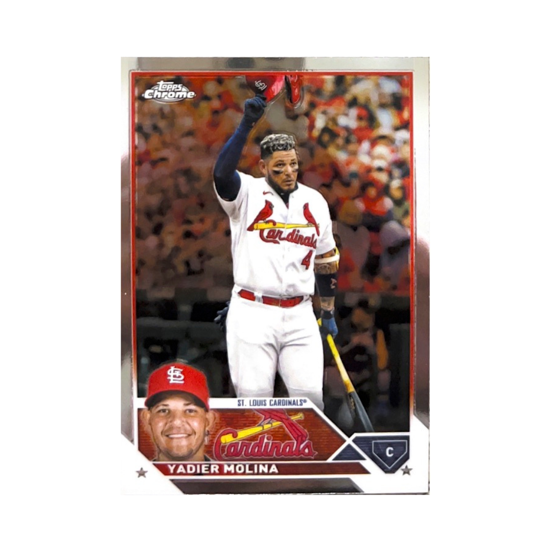 Yadier Molina St Louis Cardinals 2023 Topps Chrome Refractor Baseball Card #14