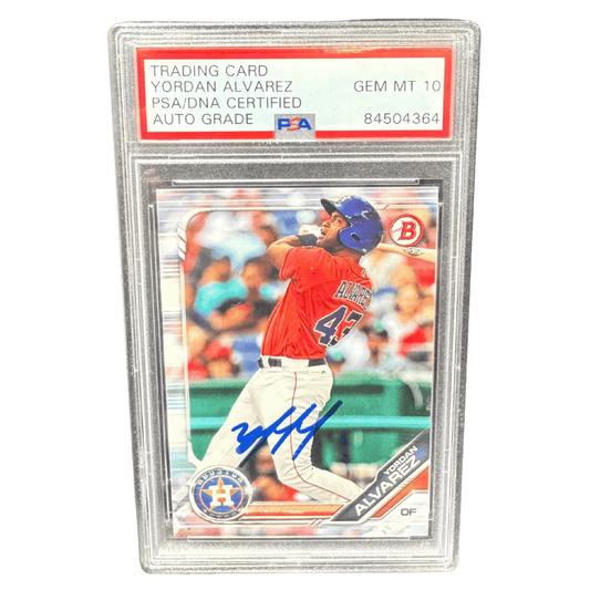 Yordan Alvarez 2019 Topps Bowman Autographed Card #BP-123