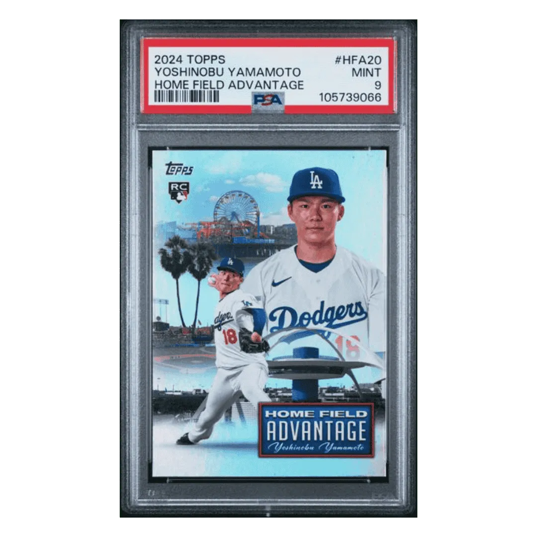 Yoshinobu Yamamoto PSA 9 2024 Topps Home Field Advantage Rookie RC Card #HFA20