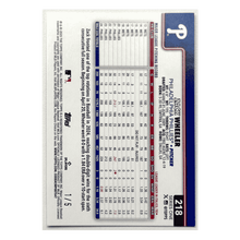 Zack Wheeler 2025 Topps Series One Red Foil Palm Tree Border #d/5 Card #218