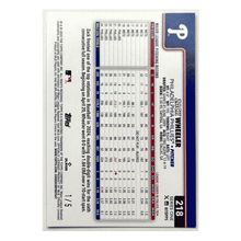 Zack Wheeler 2025 Topps Series One Red Foil Palm Tree Border #d/5 Card #218