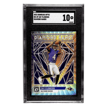 Zay Flowers SGC 10 2023 Panini Donruss Optic Diamond Hands Rookie RC Card #DH-ZF