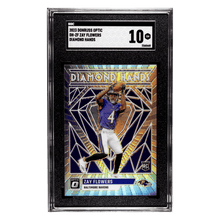 Zay Flowers SGC 10 2023 Panini Donruss Optic Diamond Hands Rookie RC Card #DH-ZF