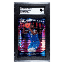 Zion Williamson SGC 9 2019-20 Panini Prizm Draft Picks All American Pink Pulsar Card #100