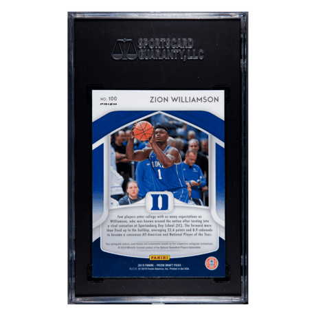 Zion Williamson SGC 9 2019-20 Panini Prizm Draft Picks All American Pink Pulsar Card #100