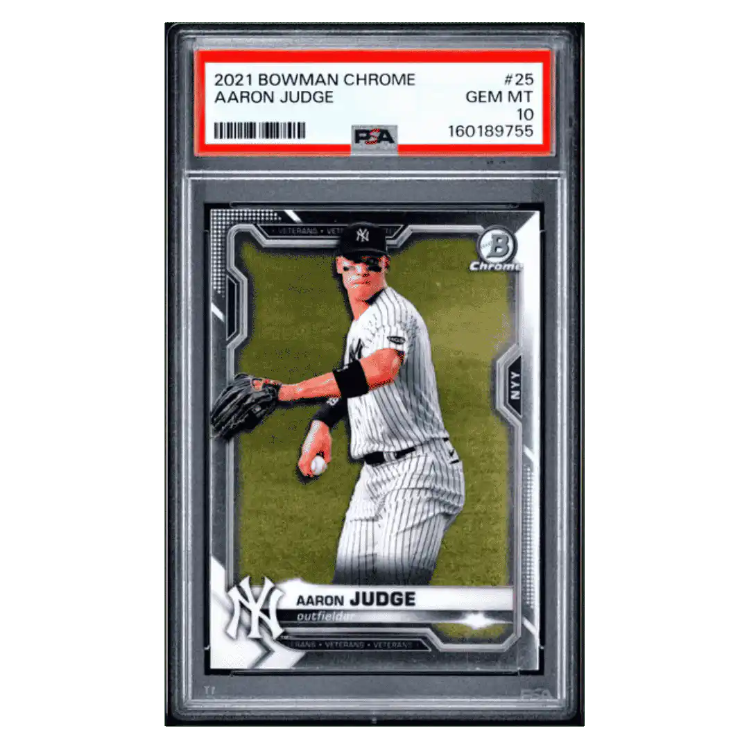 Aaron Judge PSA 10 2021 Bowman Chrome Card #25 - Front
