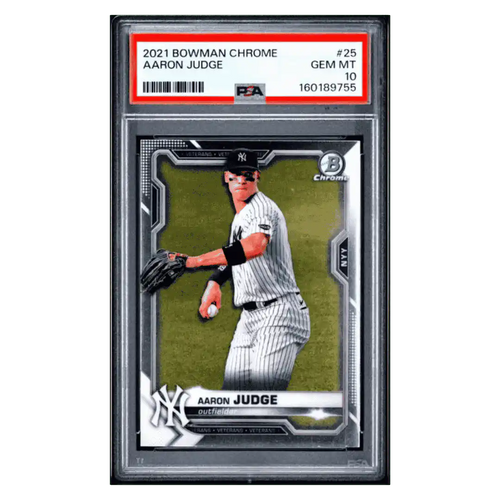 Aaron Judge PSA 10 2021 Bowman Chrome Card #25 - Front