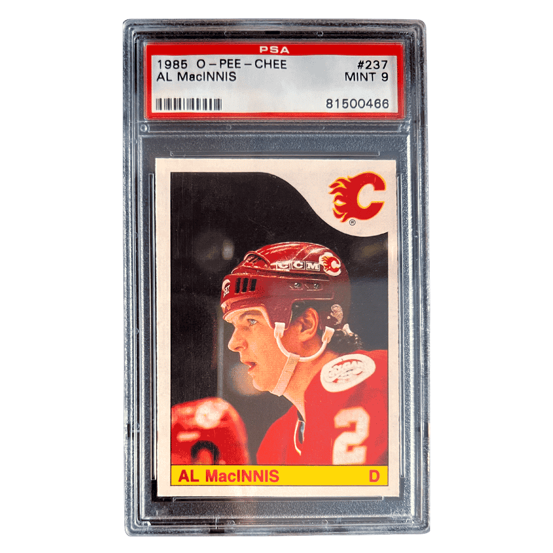 Al MacInnis PSA 9 1985 O- Pee- Chee Card #237 - Front