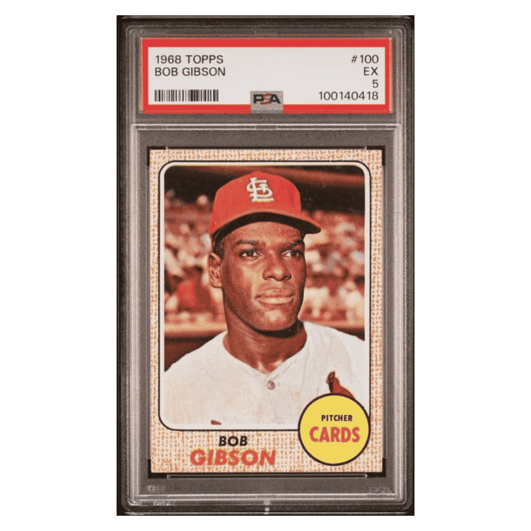 Bob Gibson PSA 5 1968 Topps Card #100 - Front