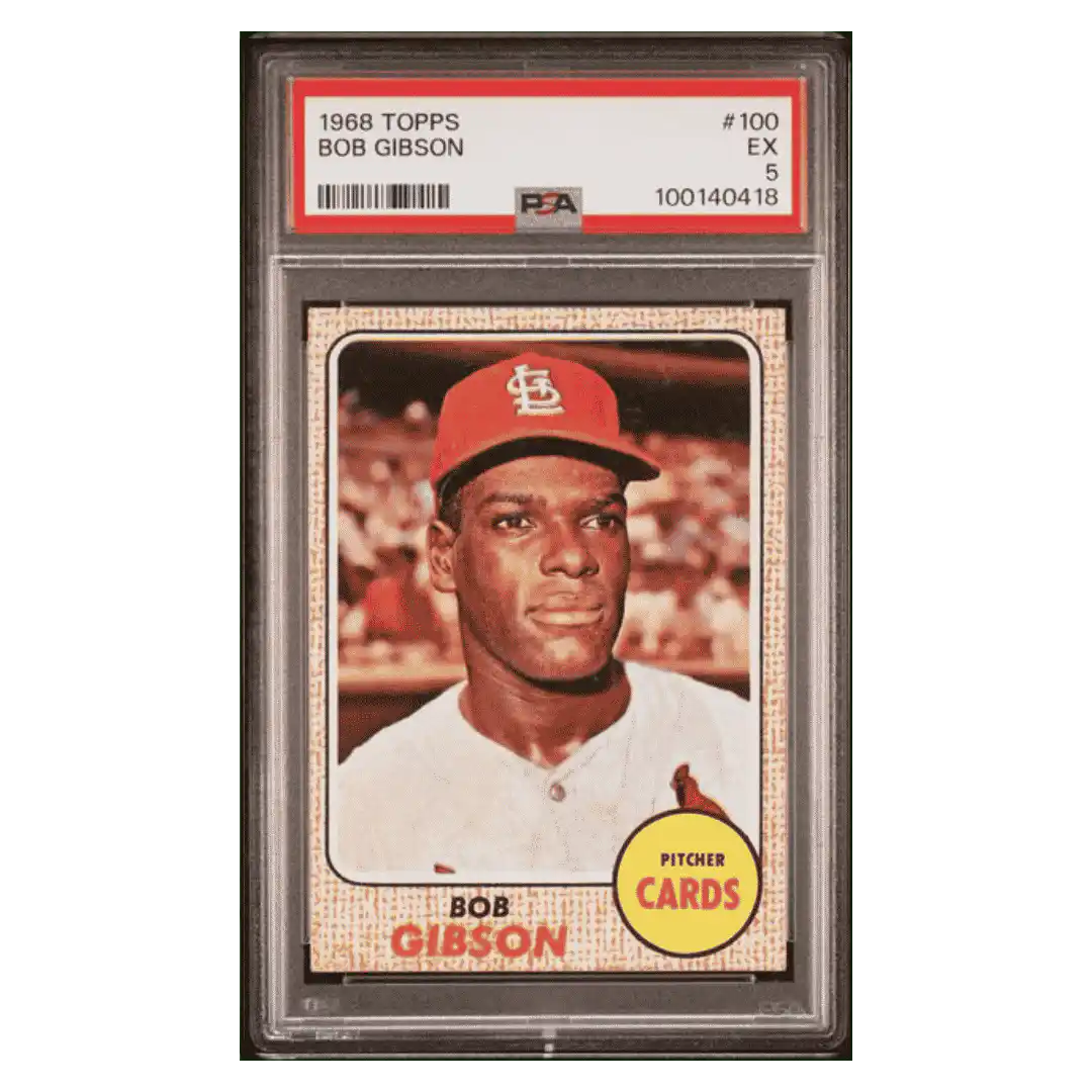 Bob Gibson PSA 5 1968 Topps Card #100 - Front