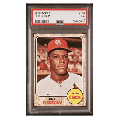 Bob Gibson PSA 5 1968 Topps Card #100 - Front