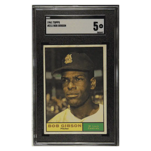 Bob Gibson SGC 5 1961 Topps Card #211 - Front