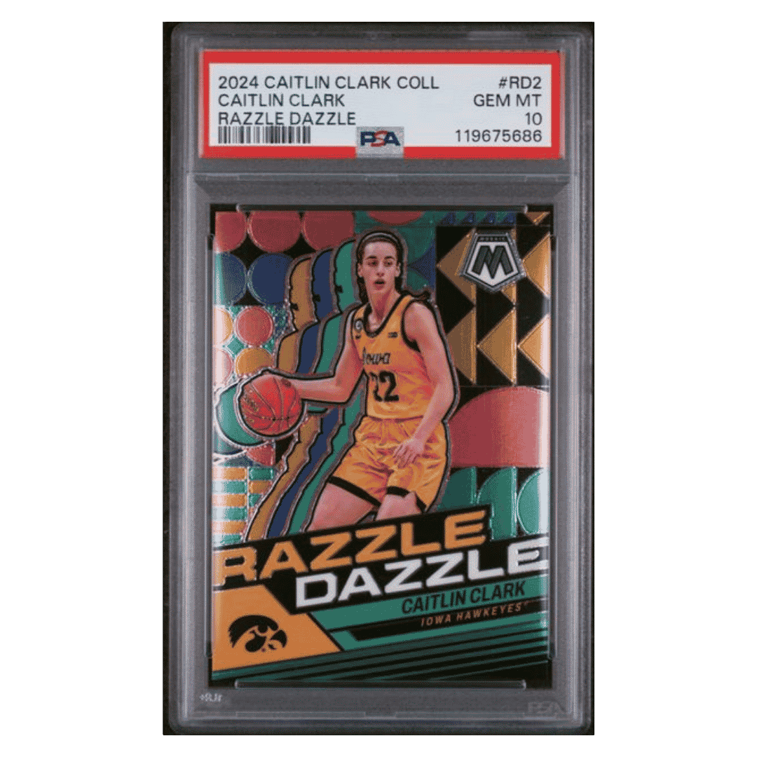 Caitlin Clark PSA 10 2024 Caitlin Clark Collection Razzle Dazzle Card #RD2 - Front