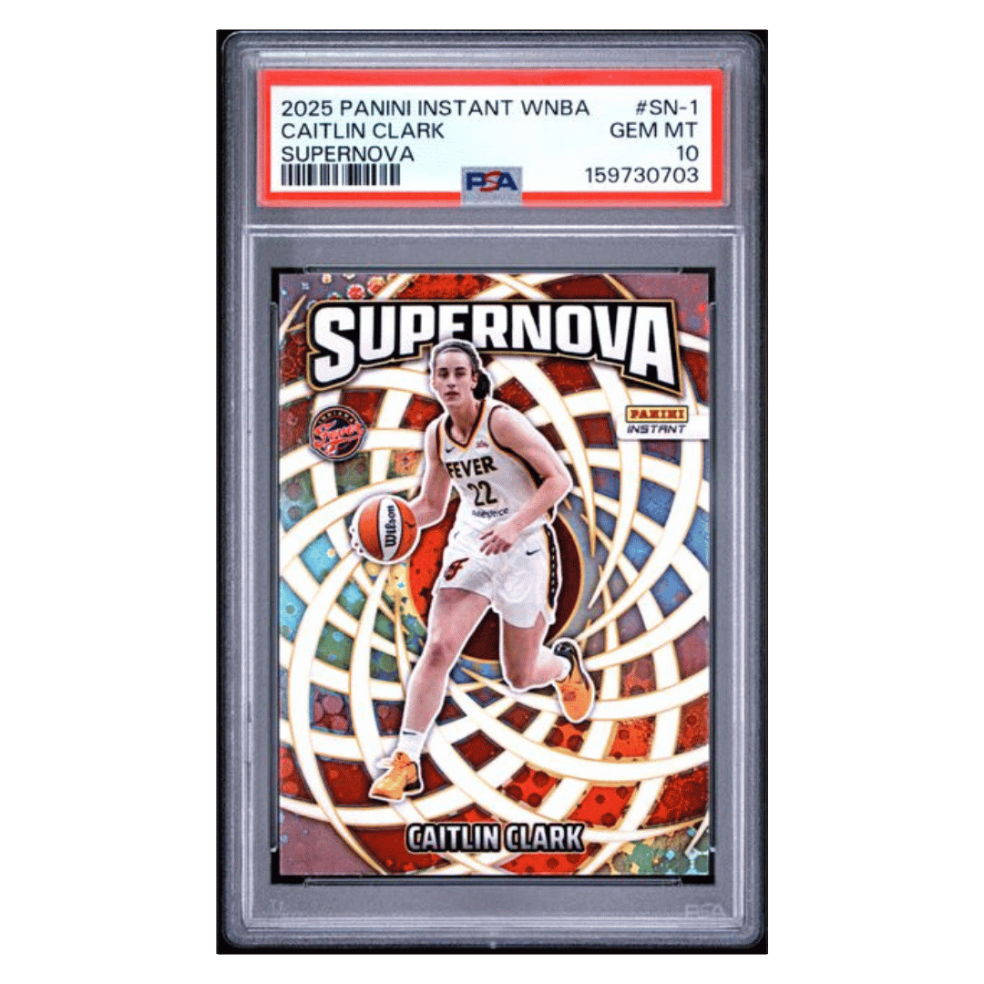 Caitlin Clark PSA 10 2025 Panini Instant WNBA Supernova Card #SN-1 - Front
