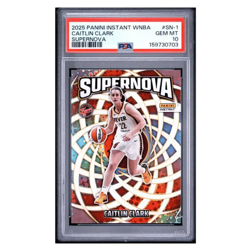 Caitlin Clark PSA 10 2025 Panini Instant WNBA Supernova Card #SN-1 - Front