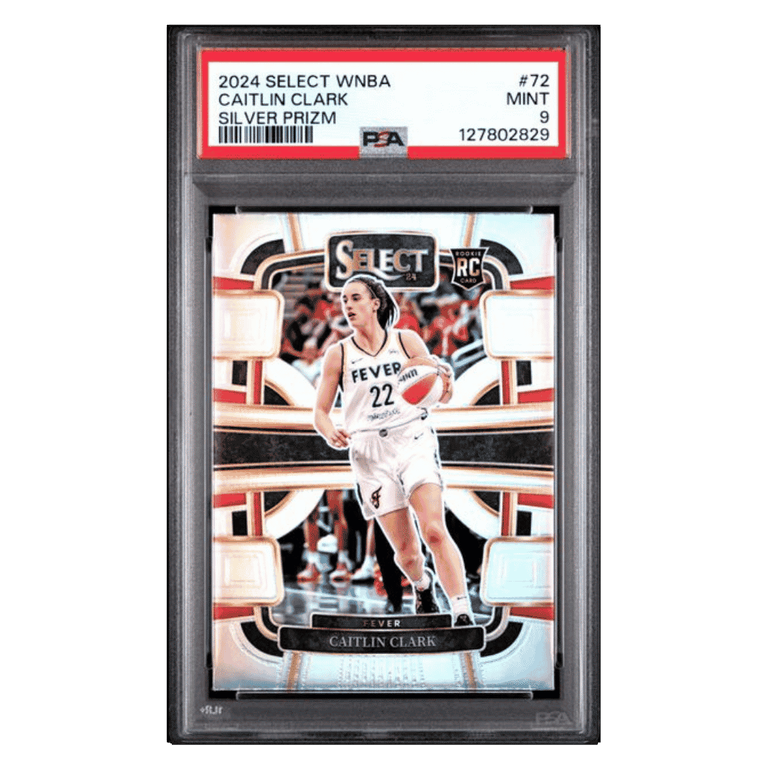 Caitlin Clark PSA 9 2024 Panini Select WNBA Silver Prizm RC Card #72 - Front