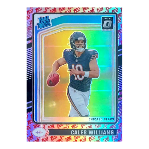 Caleb Williams 2024 Panini Donruss Optic Rated Rookie One Hundred Prizm SSP Card #201 - Front