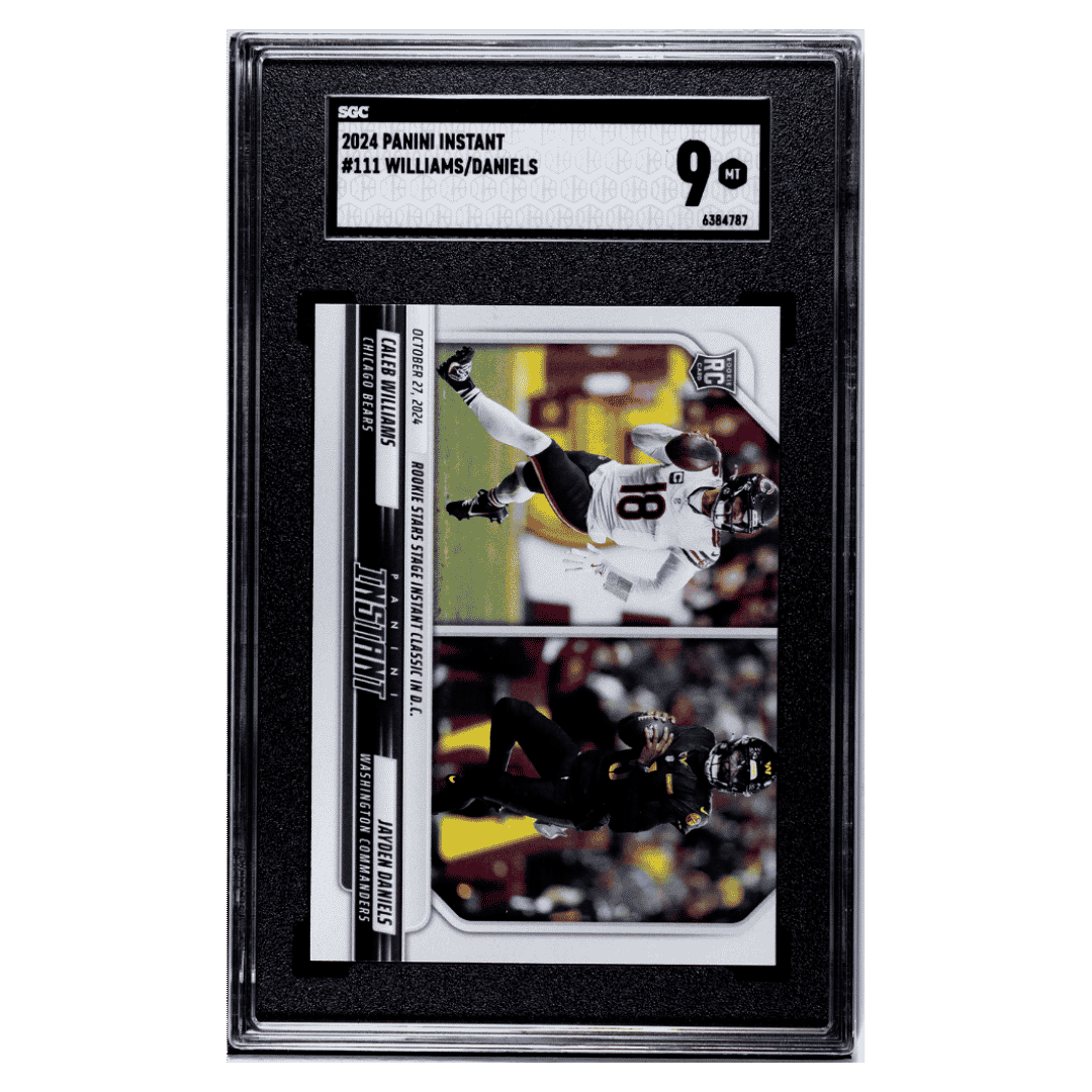 Caleb Williams/ Jayden Daniels SGC 9 2024 Panini Instant Rookie RC Card #111 - Front