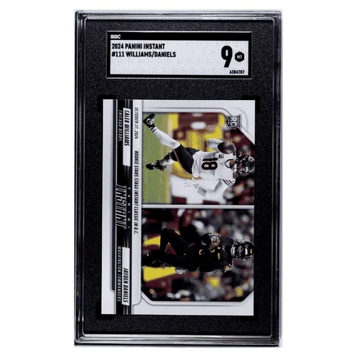 Caleb Williams/ Jayden Daniels SGC 9 2024 Panini Instant Rookie RC Card #111 - Front
