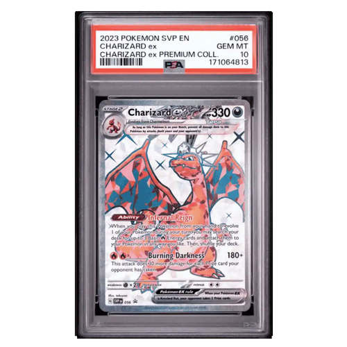 Charizard ex PSA 10 2023 Pokemon Scarlet & Violet Promo Charizard ex Premium Collection Card #056 - Front