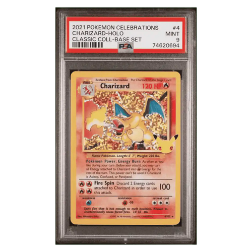 Charizard - Holo PSA 9 2021 Pokemon Celebrations Classic Collection - Base Set Card #4 - Front