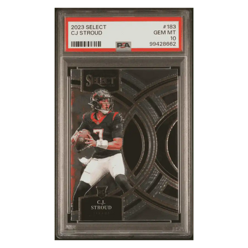 CJ Stroud PSA 10 2023 Panini Select Rookie RC Card #183 - Front