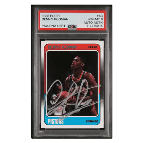 Dennis Rodman 1988 Fleer Autographed Card #43 - Front