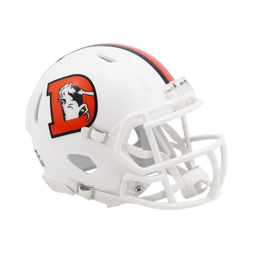 Denver Broncos 2023 Snowcapped Alternate On-Field Speed Riddell Mini Helmet