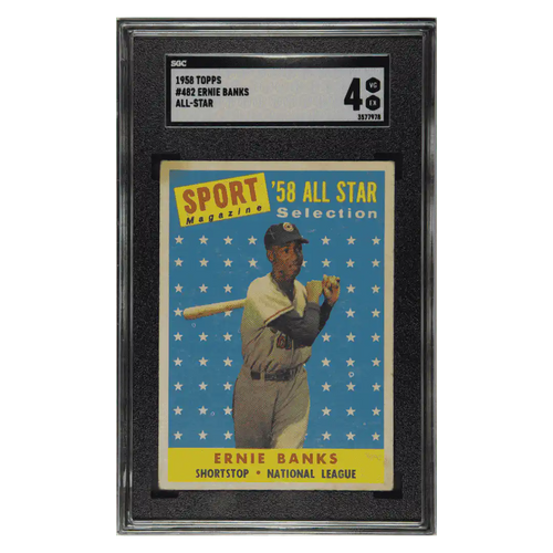 Ernie Banks SGC 4 1958 Topps All-Star Card #482 - Front