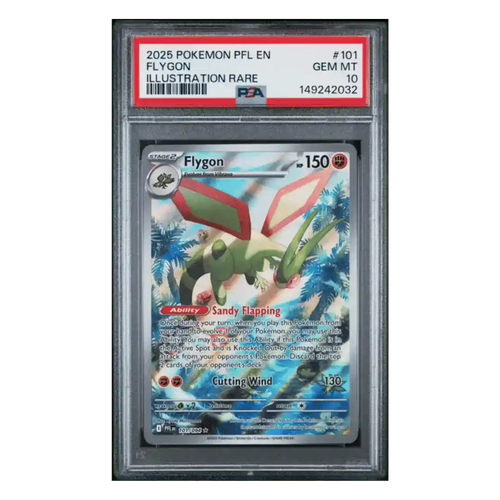 Flygon PSA 10 2025 Pokemon Phantasmal Flames Illustration Rare Card #101 - Front
