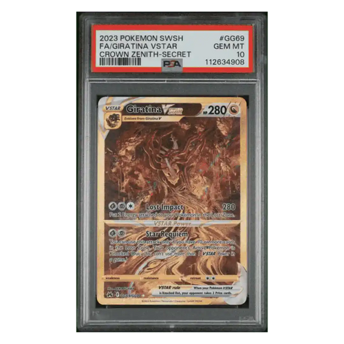 Full Art Giratina VSTAR PSA 10 2023 Pokemon Sword & Shield Crown Zenith Secret Card #GG69 - Front