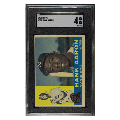Hank Aaron SGC 4 1960 Topps Card #300 - Front