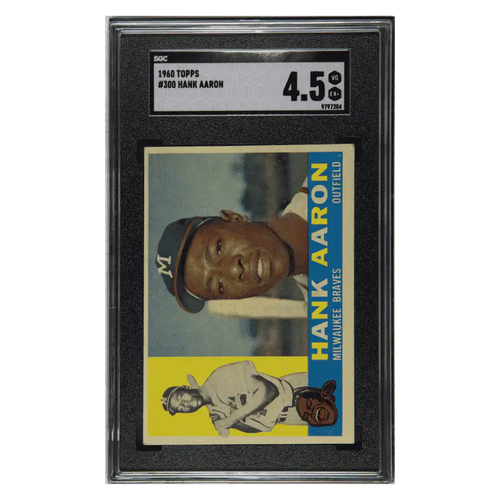 Hank Aaron SGC 4.5 1960 Topps Card #300 - Front