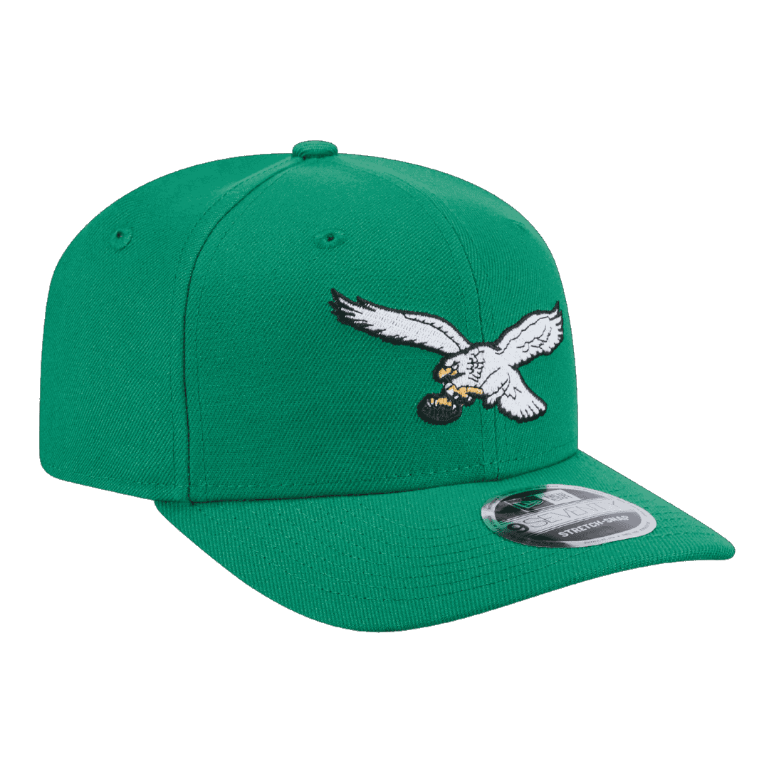 Philadelphia Eagles New Era 9SEVENTY Green Stretch-Snap Hat