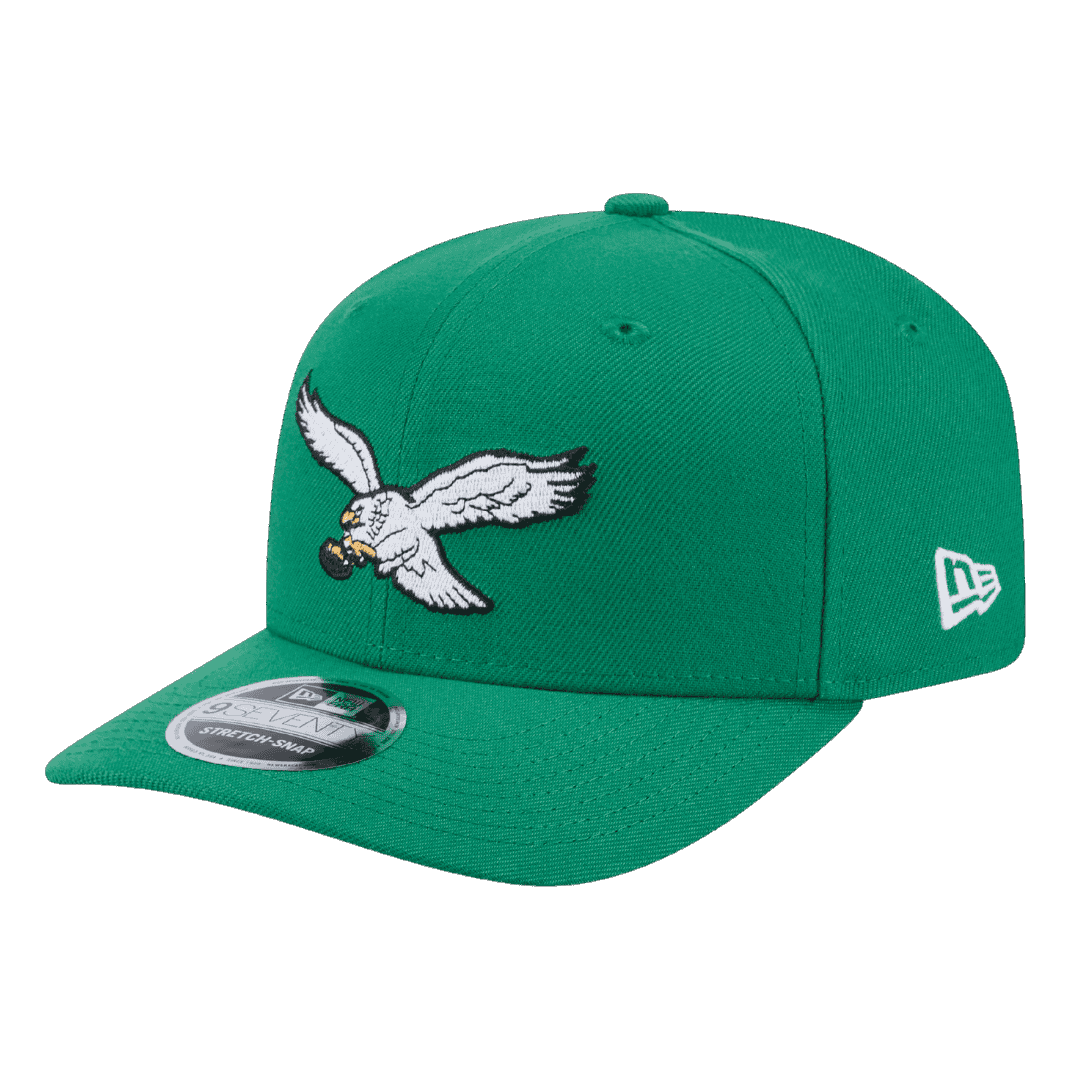 Philadelphia Eagles New Era 9SEVENTY Green Stretch-Snap Hat