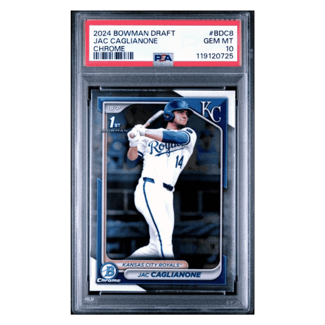 Jac Caglianone PSA 10 2024 Bowman Draft Chrome Card #BDC8 - Front