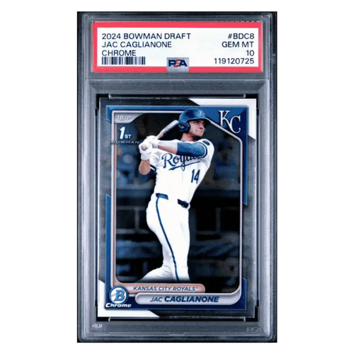 Jac Caglianone PSA 10 2024 Bowman Draft Chrome Card #BDC8 - Front